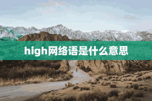 high网络语是什么意思(网络语言high是什么意思)